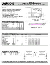 Datasheet PH1090-15L manufacturer M/A-COM