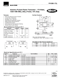 Datasheet PH1090-175L manufacturer M/A-COM