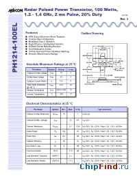 Datasheet PH1214-100EL manufacturer M/A-COM