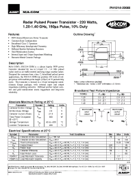 Datasheet PH1214-220M manufacturer M/A-COM