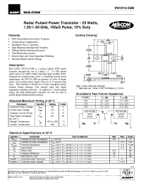 Datasheet PH1214-25M manufacturer M/A-COM