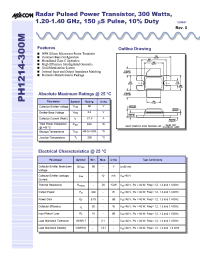 Datasheet PH1214-300M manufacturer M/A-COM