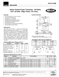 Datasheet PH1214-40M manufacturer M/A-COM