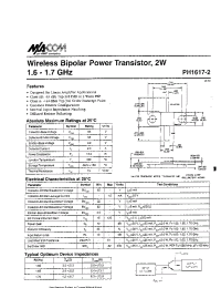 Datasheet PH1617-2 manufacturer M/A-COM