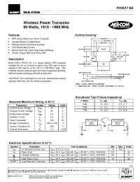 Datasheet PH1617-60 manufacturer M/A-COM