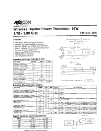 Datasheet PH1819-15N manufacturer M/A-COM