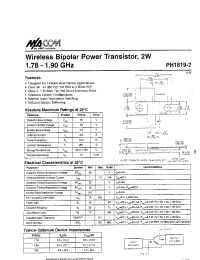 Datasheet PH1819-2 manufacturer M/A-COM