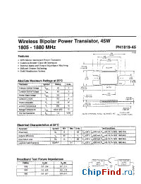 Datasheet PH1819-45 manufacturer M/A-COM