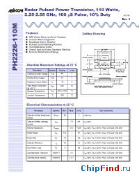 Datasheet PH2226-110M manufacturer M/A-COM