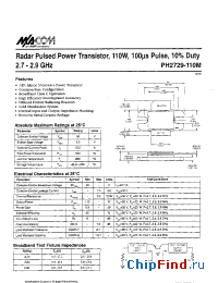 Datasheet PH2729-110M manufacturer M/A-COM