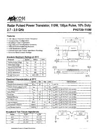 Datasheet PH2729-11OM manufacturer M/A-COM