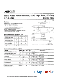 Datasheet PH2729-130M manufacturer M/A-COM