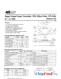 Datasheet PH2731-75L manufacturer M/A-COM