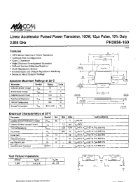 Datasheet PH2856-160 manufacturer M/A-COM