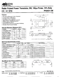 Datasheet PH2931-5M manufacturer M/A-COM