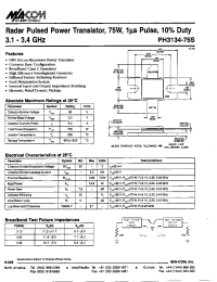 Datasheet PH3134-75S manufacturer M/A-COM