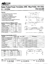 Datasheet PH3135-20M manufacturer M/A-COM