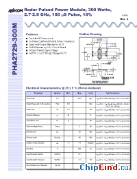 Datasheet PHA2729-300M manufacturer M/A-COM