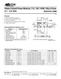 Datasheet PHA3135-130M manufacturer M/A-COM