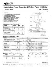 Datasheet PHI214-20EL manufacturer M/A-COM