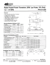 Datasheet PHI214-25S manufacturer M/A-COM