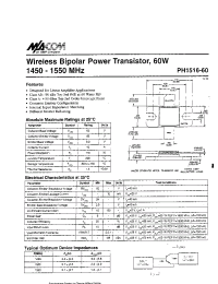 Datasheet PHI516160 manufacturer M/A-COM