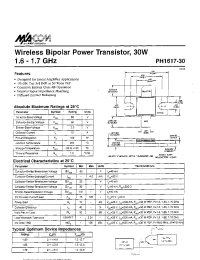 Datasheet PHI617-30 manufacturer M/A-COM