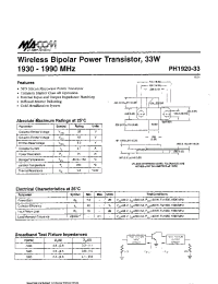 Datasheet PHI920-33 производства M/A-COM