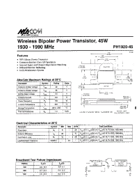 Datasheet PHI920-45 manufacturer M/A-COM