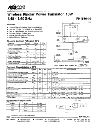 Datasheet PHL516-10 manufacturer M/A-COM