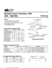 Datasheet PHL819-33 manufacturer M/A-COM