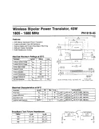 Datasheet PHL819-45 manufacturer M/A-COM