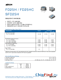 Datasheet SFD25H manufacturer M/A-COM