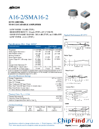 Datasheet SMA16-2 manufacturer M/A-COM