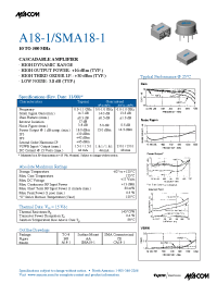 Datasheet SMA18-1 manufacturer M/A-COM