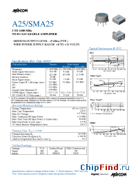 Datasheet SMA25 manufacturer M/A-COM