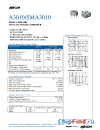 Datasheet SMA3010 manufacturer M/A-COM