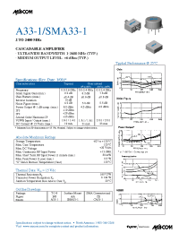 Datasheet SMA33-1 manufacturer M/A-COM