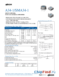 Datasheet SMA34-1 manufacturer M/A-COM