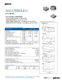 Datasheet SMA411 manufacturer M/A-COM