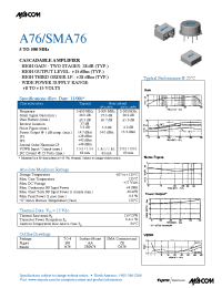 Datasheet SMA76 manufacturer M/A-COM