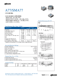 Datasheet SMA77 производства M/A-COM