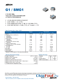 Datasheet SMG1 manufacturer M/A-COM