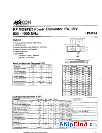 Datasheet SMLF2805A manufacturer M/A-COM