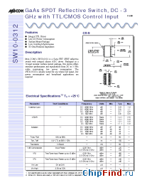 Datasheet SW10-0312 manufacturer M/A-COM