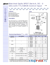 Datasheet SW10-0313 manufacturer M/A-COM