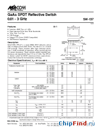 Datasheet SW-137 manufacturer M/A-COM