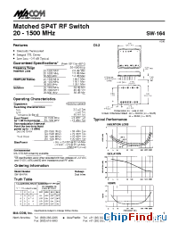 Datasheet SW-164 manufacturer M/A-COM