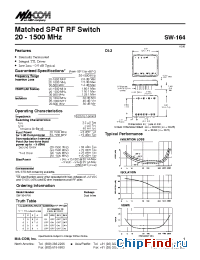 Datasheet SW-164PIN manufacturer M/A-COM