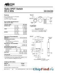 Datasheet SW-224PIN manufacturer M/A-COM